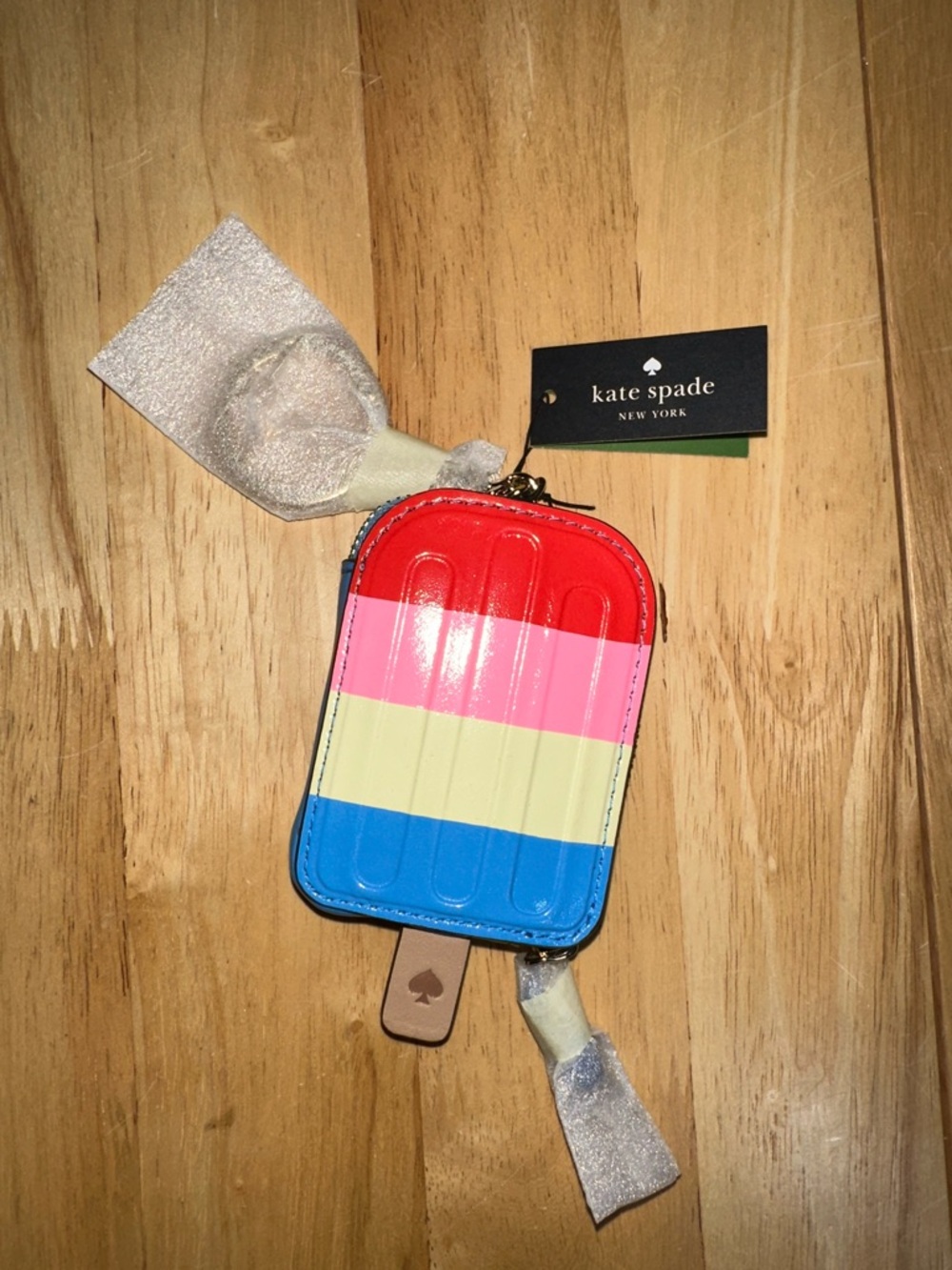 Kate Spade New Colorblock Popsicle Card Case - Red Pink Yellow Blue